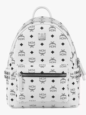 MCM Stark Side Studs Backpack In Visetos